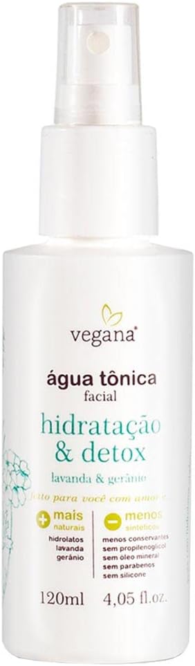Água Tônica Facial Hidratação e Detox Vegana WNF