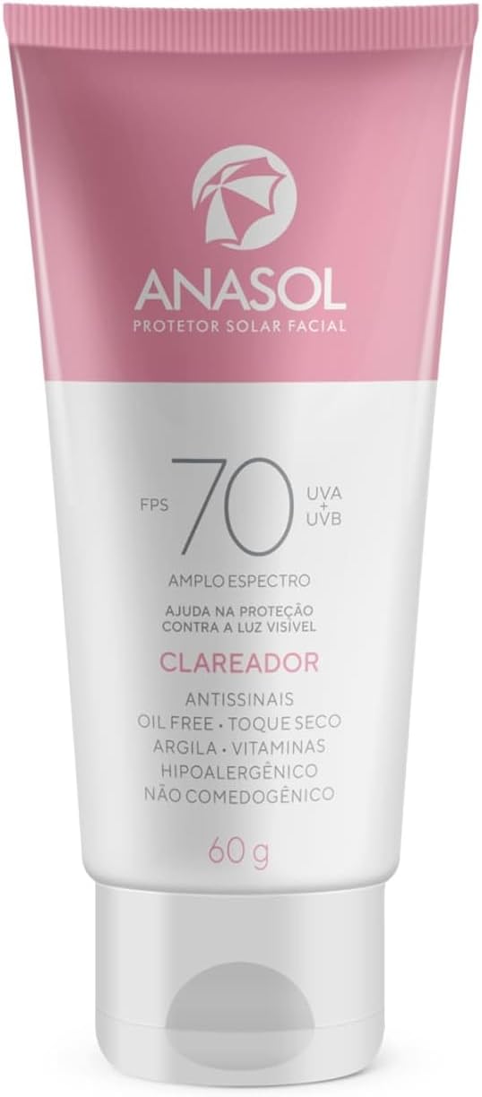 Protetor Solar Facial Clareador FPS 70 Anasol