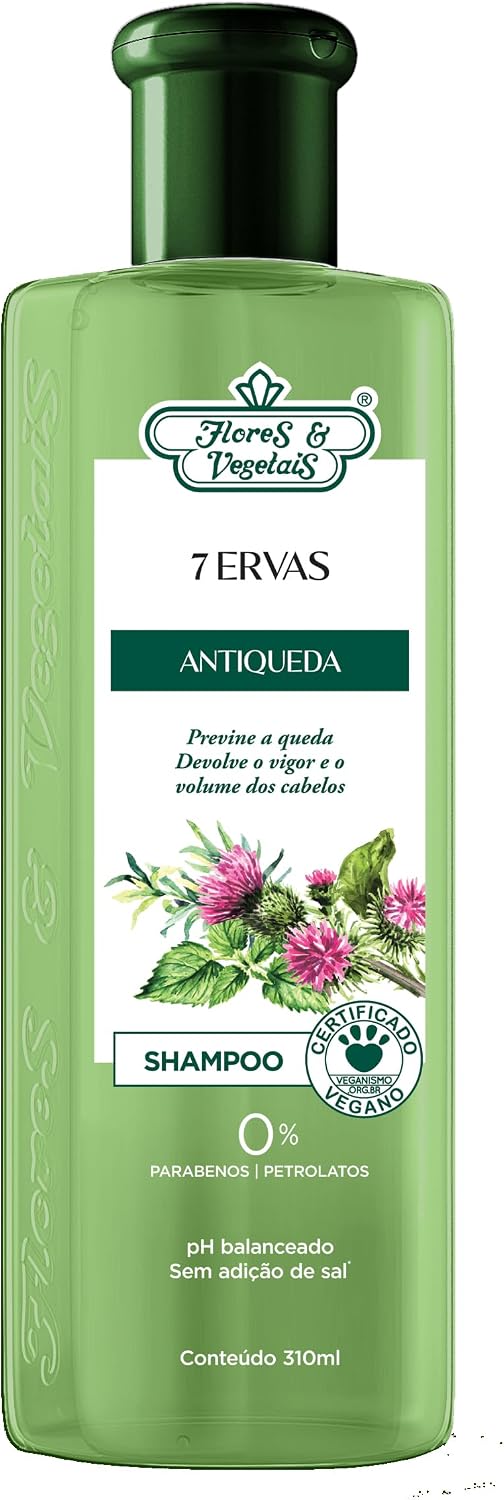 Shampoo 7 Ervas Antiqueda Flores e Vegetais